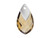 PRESTIGE 6565 22mm Metallic Cap Pear-Shaped Pendant Light Colorado Topaz Light Chrome
