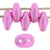 Matubo SuperDuo 5 x 2mm Bead, Pearl Shine - Hot Pink, 2.5-Inch Tube