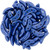 CzechMates Crescent 10 x 3mm Bead, ColorTrends Saturated Metallic Navy Peony, 2.5-Inch Tube