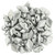 Matubo GEMDUO 8 x 5mm Bead, Matte - Metallic Silver, 2.5-Inch Tube