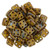 CzechMates QuadraTile 6mm Bead, Sunflower Yellow - Picasso, 2.5-Inch Tube