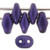 Matubo SuperDuo 5 x 2mm Bead, Metallic Suede - Purple, 2.5-Inch Tube