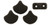Matubo Ginkgo Leaf, 7.5mm Bead, Saturated Black, 2.5-Inch Tube