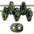 Matubo SuperDuo 5 x 2mm Bead, Jet - Picasso, 2.5-Inch Tube