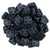 CzechMates QuadraTile 6mm Bead, Metallic Suede Dk Blue, 2.5-Inch Tube