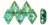 Matubo GEMDUO 8 x 5mm Bead, Aquamarine - Rembrandt, 2.5-Inch Tube