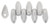 Starman Mini Dagger Beads 2.5/6mm Tube 2.5" : Matte - Metallic Silver