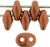 Matubo SuperDuo 5 x 2mm Bead, Matte - Metallic Antique Copper, 2.5-Inch Tube