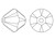 PRESTIGE 5328 8mm Bicone Bead Crystal Silver Shade