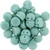 CzechMates Cabochon 7mm Dome-Shaped Bead, Turquoise, 2.5-Inch Tube