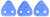 CzechMates Triangle 6mm Triangle Bead, ColorTrends Transparent Riverside, 2.5-Inch Tube
