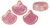 Matubo Ginkgo Leaf, 7.5mm Bead, Luster Topaz/Pink Opaque White, 2.5-Inch Tube