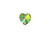 PRESTIGE 6228 14mm Heart Pendant Crystal Vitrail Medium
