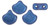 Matubo Ginkgo Leaf, 7.5mm Bead, Metallic Suede - Blue, 2.5-Inch Tube
