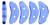 CzechMates Crescent 10 x 3mm Bead, Color Trends - Snorkel Blue, 2.5-Inch Tube