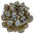 Matubo Ginkgo Leaf, 7.5mm Bead, Matte - Black Diamond - Rembrandt, 2.5-Inch Tube