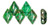 Matubo GEMDUO 8 x 5mm Bead, Emerald - Rembrandt, 2.5-Inch Tube
