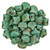 Matubo Ginkgo Leaf, 7.5mm Bead, Turquoise - Picasso, 2.5-Inch Tube