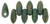 Starman Mini Dagger Beads 2.5/6mm Tube 2.5" : Persian Turquoise - Bronze Picasso