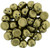 CzechMates Cabochon 7mm Dome-Shaped Bead, ColorTrends Saturated Metallic Golden Lime, 2.5-Inch Tube