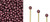 Starman Finial Half-Drilled Round Bead 2mm Tube 2.5" : ColorTrends: Saturated Metallic Red Pear