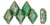 Matubo GEMDUO 8 x 5mm Bead, Opaque Turquoise - Rembrandt, 2.5-Inch Tube