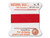 Griffin : No. 4 (0.60mm) 100% Silk Bead Cord, Red, 2-Meter Card