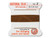Griffin : No. 2 (0.45mm) 100% Silk Bead Cord, Brown, 2-Meter Card