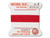 Griffin : No. 2 (0.45mm) 100% Silk Bead Cord, Red, 2-Meter Card