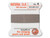 Griffin : No. 4 (0.60mm) 100% Silk Bead Cord, Grey, 2-Meter Card