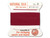 Griffin : No. 8 (0.80mm) 100% Silk Bead Cord, Garnet, 2-Meter Card