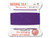 Griffin : No. 8 (0.80mm) 100% Silk Bead Cord, Amethyst, 2-Meter Card