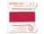 Griffin : No. 7 (0.75mm) 100% Silk Bead Cord, Red, 2-Meter Card