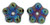 Starman Large Flower Spacer 7mm : Iris - Blue (50pcs)