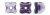 Starman Flower Caps 5 x 5mm : Amethyst/White (50pcs)