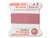 Griffin : No. 5 (0.65mm) 100% Silk Bead Cord, Dark Pink, 2-Meter Card