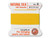 Griffin : No. 6 (0.70mm) 100% Silk Bead Cord, Yellow, 2-Meter Card
