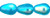 Starman Tear Drops - Vertical Hole 9 x 6mm : Aquamarine AB (25pcs)