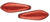 CzechMates Two-Hole Dagger 16 x 5mm Dagger Bead, ColorTrends Saturated Metallic Cherry Tomato - 50pcs