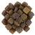 CzechMates Tile 6mm Bead, Brown Caramel - Picasso - 50pcs