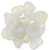 Starman Three Petal Flowers 12 x 10mm : Glow Blue - Crystal (25pcs)