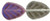 Starman Leaves 10 x 8mm : Luster Blue Iris - Crystal (25pcs)