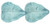 Starman Leaves 10 x 8mm Vertical Hole : Luster - Transparent Blue (25pcs)