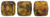 CzechMates Tile 6mm Bead, Opaque Lt Beige - Picasso - 50pcs
