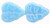 Starman Leaves 10 x 8mm Vertical Hole : Luster Iris - Lt Blue (25pcs)