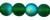 Starman Round Beads 6mm : Matte - Green Emerald AB (50pcs)