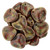 Starman Rose Petals 14 x 13mm : Opaque Red - Bronze Picasso (25pcs)