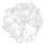 Starman Baby Bell Flowers 6 x 4mm : Crystal/White (50pcs)