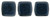 CzechMates Tile 6mm Bead, Metallic Suede Dk Blue - 50pcs