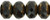Starman Gem-Cut Rondelle 9 x 6mm : Bronze - Jet (25pcs)